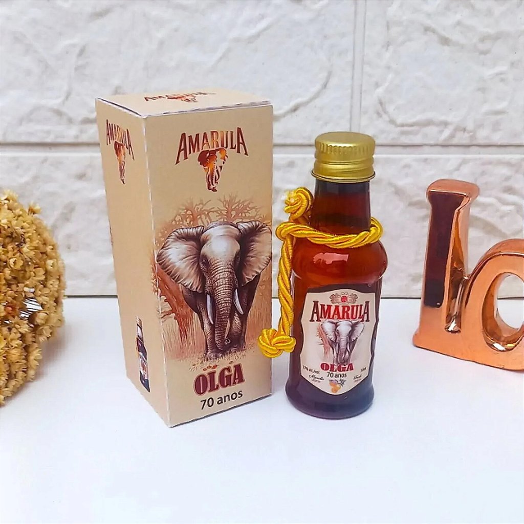 Miniatura Amarula Personalizada com caixinha