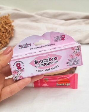 Caixinha com Hidratante Labial Outubro Rosa