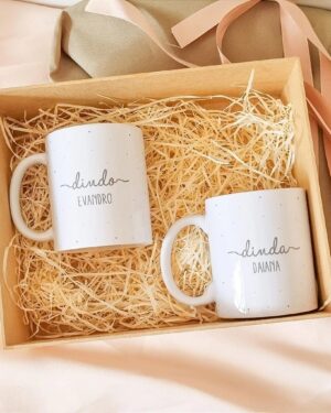 Caixa Canecas Personalizada Dindos Casal