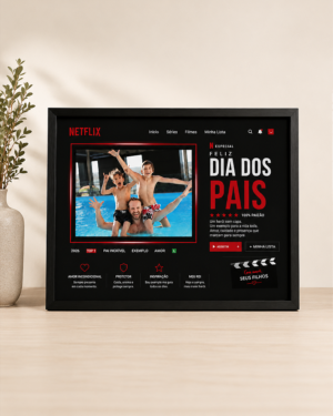 Quadro Netflix Pai Personalizado