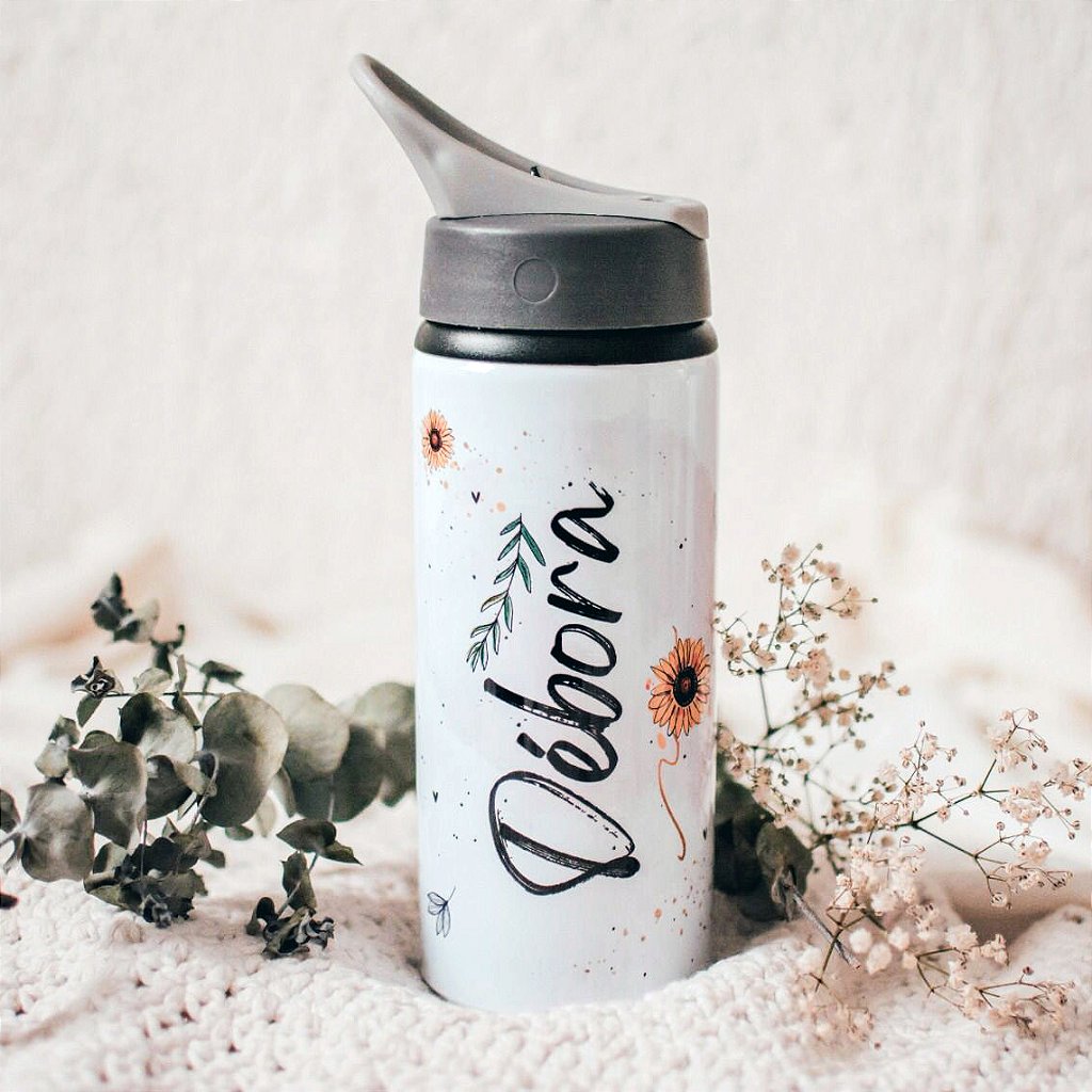 Garrafa Squeeze Personalizada Alumínio Academia 600ml