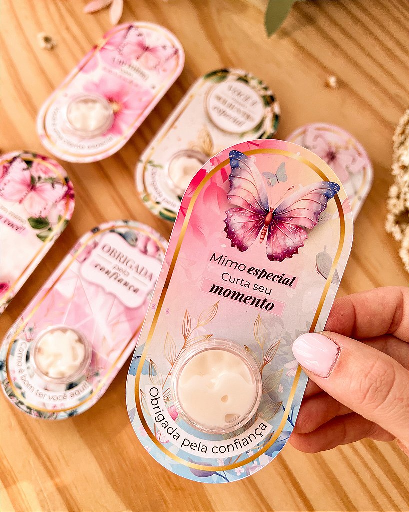 Card com potinho de creme hidratante Personalizado