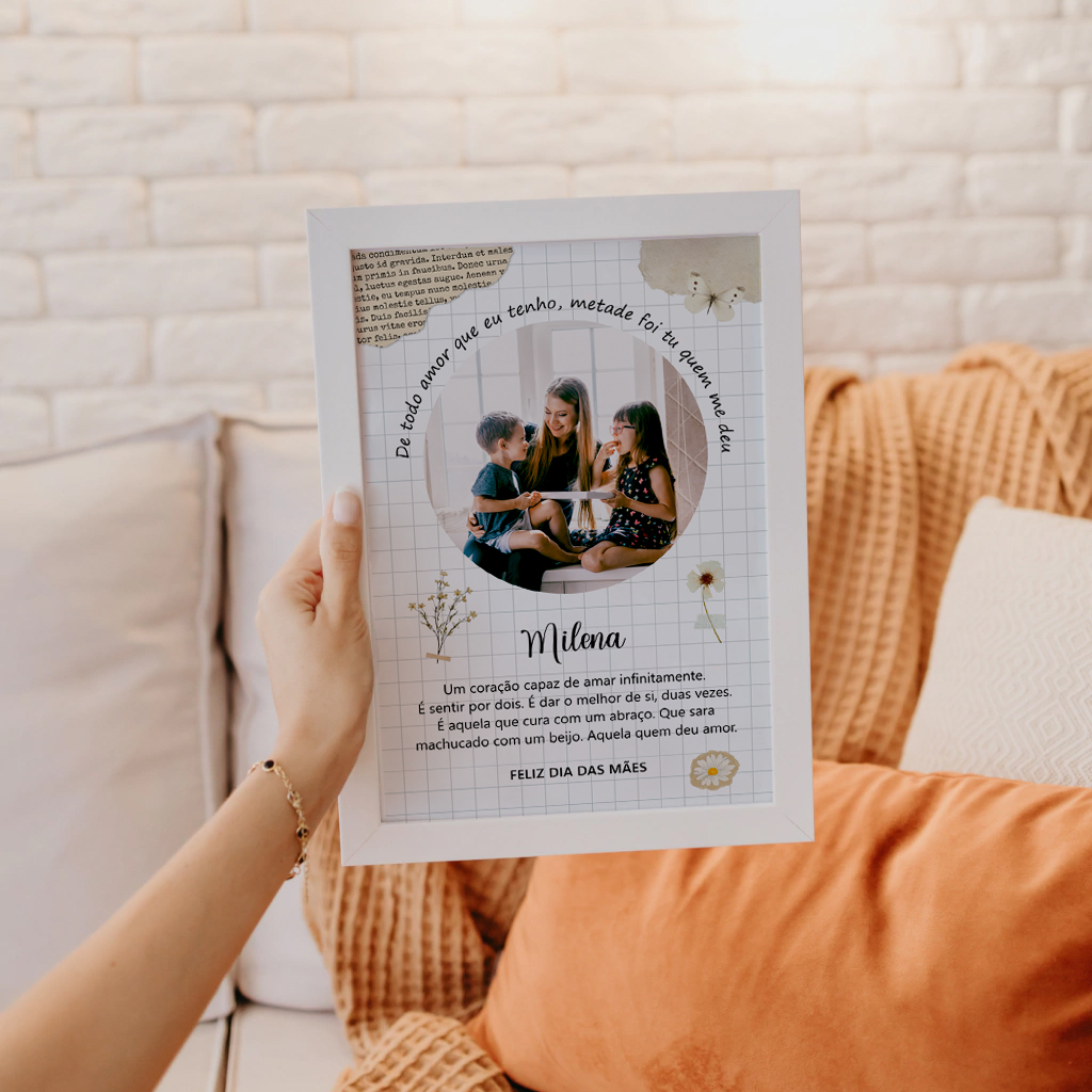 Quadro personalizado dia das Mães