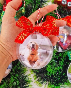 Bola Acrílica Natal Personalizada