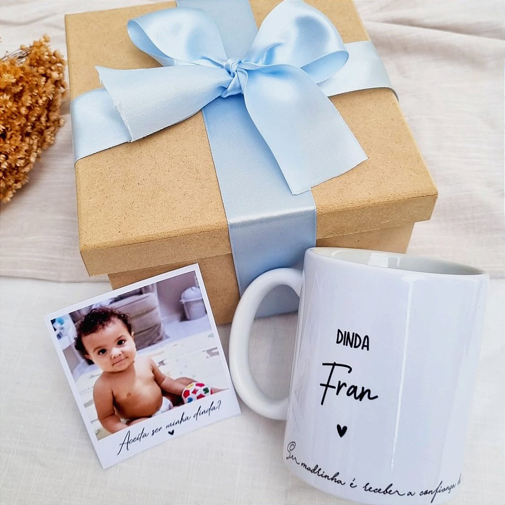 Caixa Padrinhos Batismo Caneca