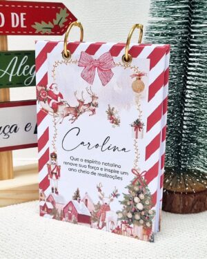 Bloquinho Argolado Personalizado Natal