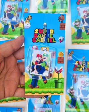 Card com Chaveiro Super Mario Personalizado
